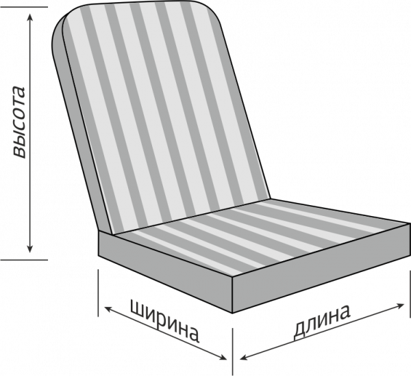 Подушка-кресло для 4-х местных качелей Дефа Люси бордо